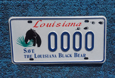 Louisiana BLACK BEAR Sample License Plate - Nice Quality picture