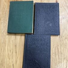 Audels Plumbers Steam Fitters Mason Builders Guides 3 Books Vintage Leather picture