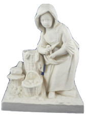 Vintage Sevres Porcelain Biscuit / Bisque Girl Figurine Figure Porzellan Figur picture
