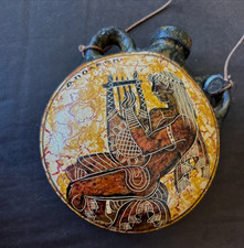 Replica Handmade Ancient Greek Canteen Flask Apollo Playing Lyre picture