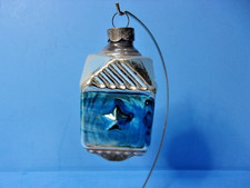 Vintage Corning Star Lantern Embossed Glass Christmas Ornament Made in US of A picture