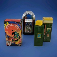 2 Lot NIB Vtg Avon JUKEBOX Sweet Honesty Glass Cologne & LOCKER TIME Body Splash picture