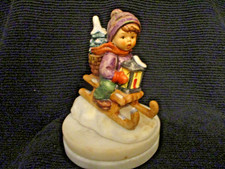 Vintage Goebel Hummel Figurine Ride Into Christmas 396 TMK 5 Last Bee W Germany picture