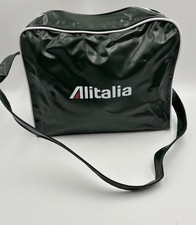VINTAGE ALITALIA Airline Intermezzo GREEN Shoulder Bag 10 X 14 New picture