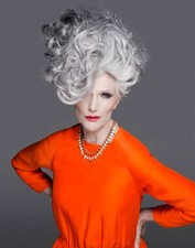 Model Maye Musk poses for a portrait March 12 2015 NY Old Photo 3 picture