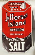VTG advertising Jefferson Island Hexagon Salt shaped like hexagon box salt 10E picture