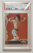 Jackie Chan 2008 Donruss Americana /50 PROOF WORN MATERIAL #101 PSA 5 picture