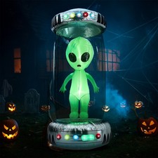 Halloween Inflatable 8.2 FT Tall Blow Up UFO In/Outdoor Holiday Party Decor picture