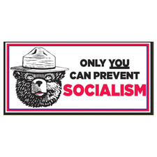 PREVENT SOCIALISM POLITICAL BUMPER STICKER 3.5X7.5 Waterproof UV Protected picture