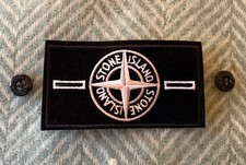 Stone Island White special edition Badge With 2 Black Buttons picture