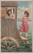 1910 PFB Embossed Postcard Bathing Machine Beauties Neutral Milk Hotel Album Art picture
