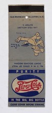 VINTAGE 1940's Match Cover, - PEPSI-COLA 114th  FIELD ARTILLERY BATTERY D  WW II picture