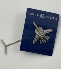 Vintage Myers Suzio Fighter Jet Tie Pin Pewter Military USAF Aviation Defense picture