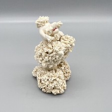 Vintage Spaghetti Poodle White Ceramic French Poodle Dog Figurine picture