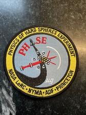PHYSICS HARD SPHERES EXPERIMENT NASA NYMA ADF LERC RARE PATCH VTG LOGO IRON ON picture
