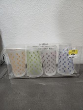 Playboy Collectibles Nice Frosted with Color Bunnies Glass Tumbler 5 3/4