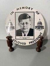 Vintage John F. Kennedy Memorial Commemorative 7 in pin picture