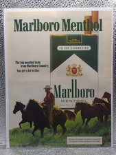 Vintage Marlboro Menthol Cigarettes Tobacco 1982 Print Advertising Full Page Ad picture