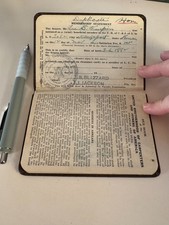 FREE SHIP 1942 Rare Vintage Membership Booklet Union Carpenters Joiners picture