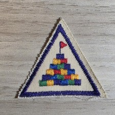 Girl Scout Try It Brownie Artful Architecture Merit Badge Patch Vintage 90s USED picture
