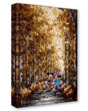 Disney Fine Art Treasures Canvas-Autumn Path-Mickey/Minnie- Jennifer Lana picture