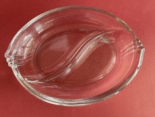 Duncan Miller Relish Dish Oval Divided 2 Sections Pickle Olive Clear Glass picture