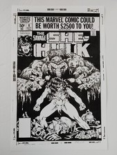 She Hulk #8 Michael Golden Original Cover Art Print 11x17 (Features Man-Thing) picture