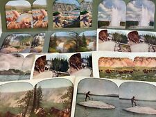 Antiquw Stereoview Cards - Lot of 11 - Yellowstone National Park - 1903 & 1925 picture