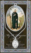 St. Peregrine Necklace with an Embossed Prayer Pamphlet picture