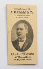 Antique A.B. Blaisdell Clothier Haverhill MA Pocket Advertising Notebook Catalog picture