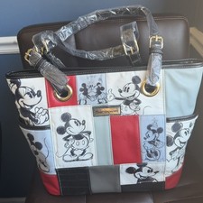 Disney Mickey & Minnie Patchwork Patches Of Love Tote Bag Bradford Exchange 12