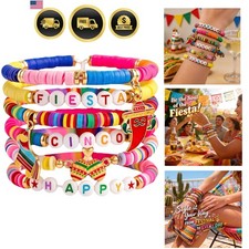 Cinco De Mayo Shirts for Women - 6 Pack Mexican Bracelets for Men | Fiesta Pa... picture
