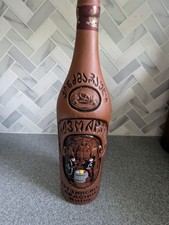 Kindzmarauli Georgian Semi-Sweet Red Wine Bottle Brown Collectible Decorative picture