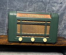 Vintage 1946 Truetone D2613 Green Bakelite Tube Radio Art Deco - Parts/Repair picture