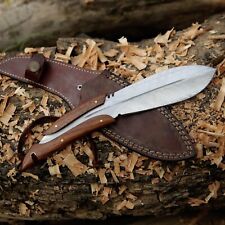 Hunting/Camping Custom Handmade Leaf Shape Fixed Blade Knife ( Wood  Handle) picture
