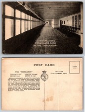 Imperator Ship Glass Enclosed Promenade Deck Cunard Postcard picture