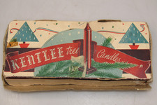 Lot Vintage Glass KENTLEE TREE CANDLES Christmas Ornaments w Display Box picture