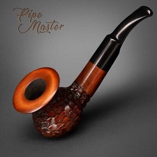 Mr. Brog HAND MADE WOODEN TOBACCO SMOKING PIPE 303 Shamrock Brown Calabash + BOX picture