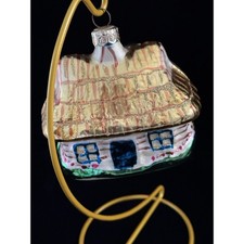 OrnamentChristopher Radko VINTAGE Thatched IRISH Cottage House picture