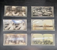 Keystone View Company Stereoscope Viewer Card Lot (6) Pittsburg Mt Pelee Cologne picture