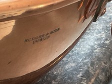 Hodges And Sons Antique And Rare Copper Mixing Bowl. picture