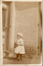 RPPC Sweet Little Girl With Her Doll Real Photo c1910 Postcard V8 picture