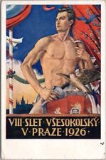 Vintage 1926 Czech Republic POSTER ART Postcard 
