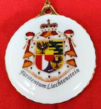 Reuter Porcelain Germany Ornament Furstentum Liechtenstein Coat of Arms Gold Rim picture
