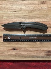 Kershaw 1306BWWM 3Cr13 Steel Black-Oxide Blackwashed Finish Double Thumb Stud picture