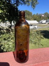 Antique The Duffy Malt Whisky Co. Rochester N.Y.Amber Bottle 1886 picture