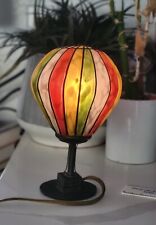 Vintage Stained Glass Tiffany Style Hot Air Balloon Table Lamp Night  Light  picture