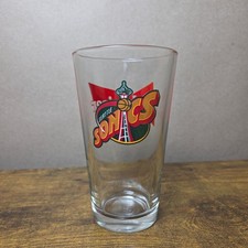 Seattle SuperSonics Budweiser Pint Glass Space Needle Logo Beer Tumbler picture