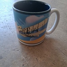 Vintage 1988 Smithsonian Institution Wright Flyer, Coffee Mug,1905 Kitty Hawk. picture