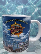1999 UNIVERSAL STUDIOS ISLANDS OF ADVENTURE COFFEE MUG, HOLLYWOOD, CA * picture
